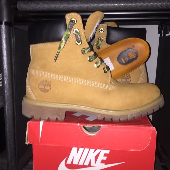 bathing ape timberland boots